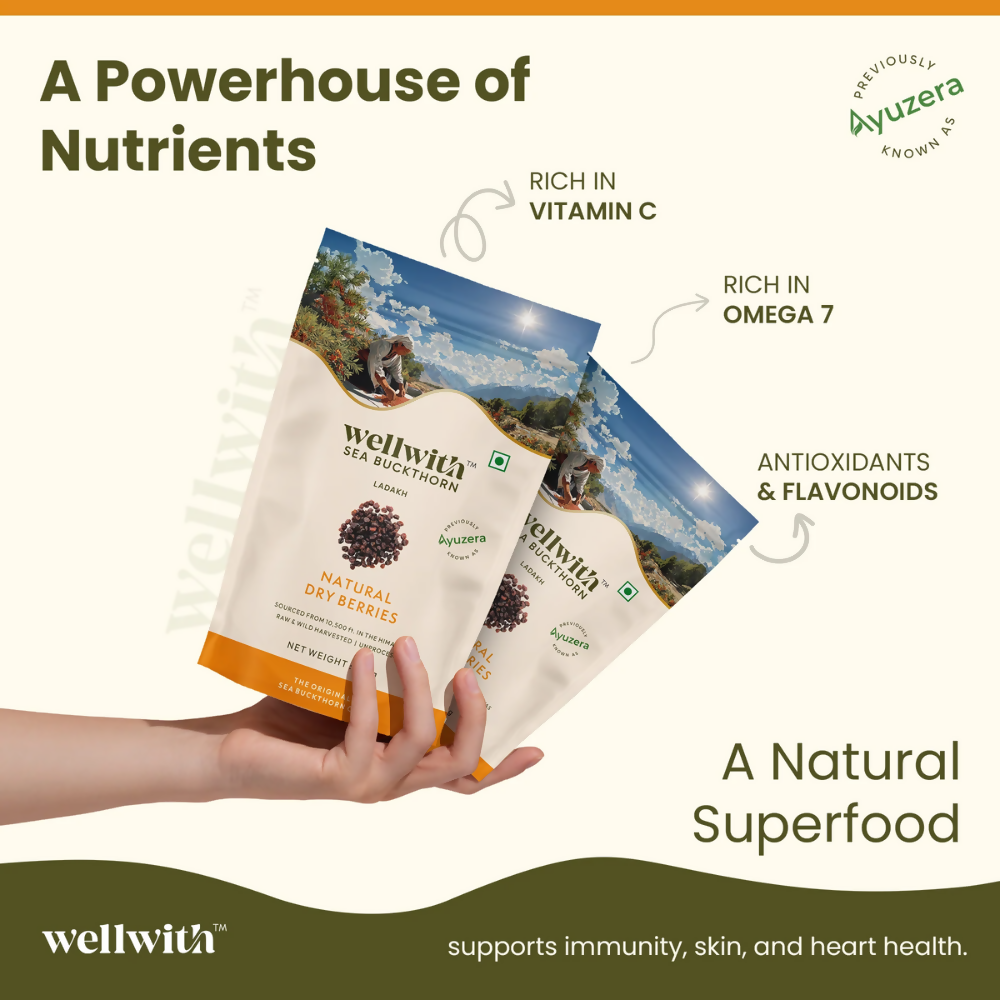 Wellwith Sea Buckthorn Dry Berry - Distacart