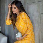 Thumbnail for Jyoti Fashion Women's Yellow Pure Muslin Heavy Digital Printed Kurta Pant Set - Distacart