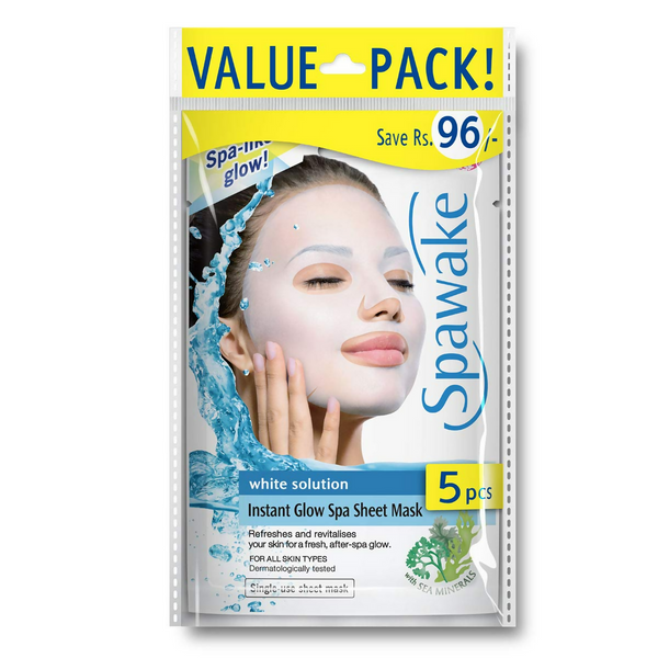 Spawake Face Sheet Mask Whitening Instant Glow for Hydrating & Radiance - Distacart