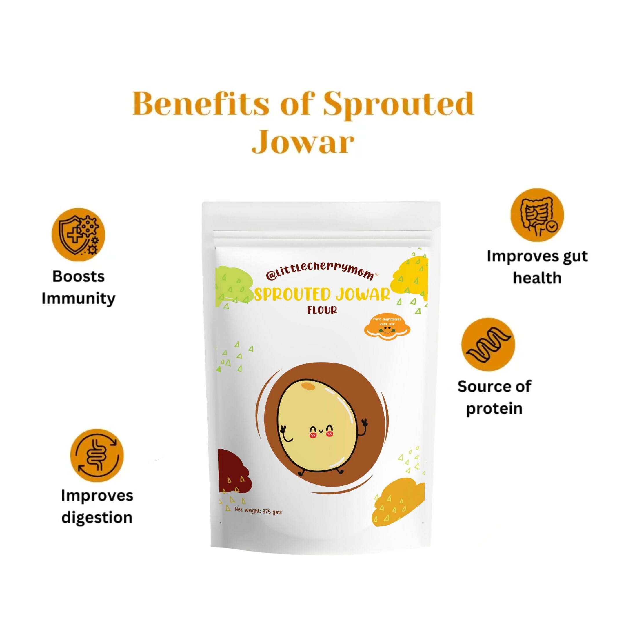 Littlecherrymom Sprouted Jowar Flour - Distacart