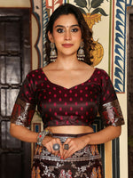 Thumbnail for Astita Red Silk Saree