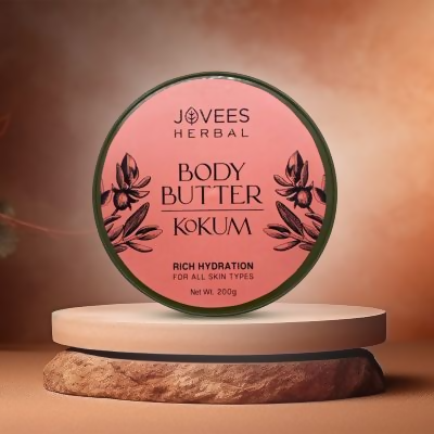 Jovees Kokum Body Butter for Dry & Rough Skin Deep Nourishment, Non-Sticky - Distacart