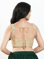 Thumbnail for Joban Fashion Gold Silk Padded Blouse With Sweetheart Neck Sleeveless - Distacart