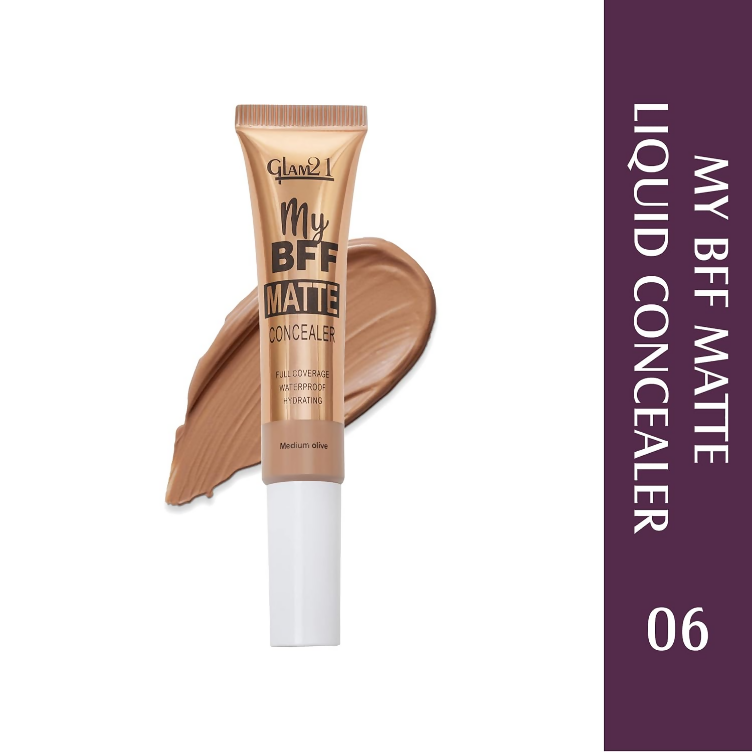 Glam21 My BFF Matte Liquid Concealer For All Skin Tone Matte Finish - Medium Olive - Distacart
