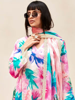 Thumbnail for Indo Era Women Floral Embroidered Regular Thread Work Kurta with Trousers & With Dupatta