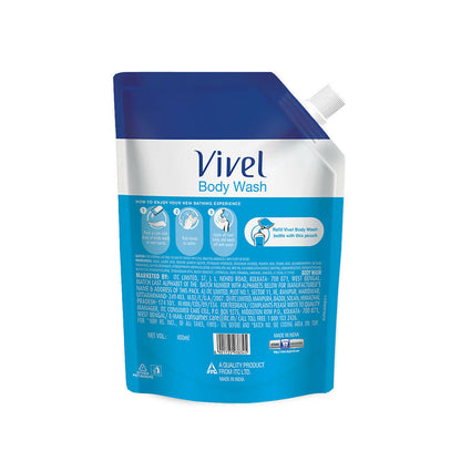 Vivel Cooling Body Wash Mint & Cucumber Moisturizing Shower Gel Supersaver Refill Pouch - Distacart