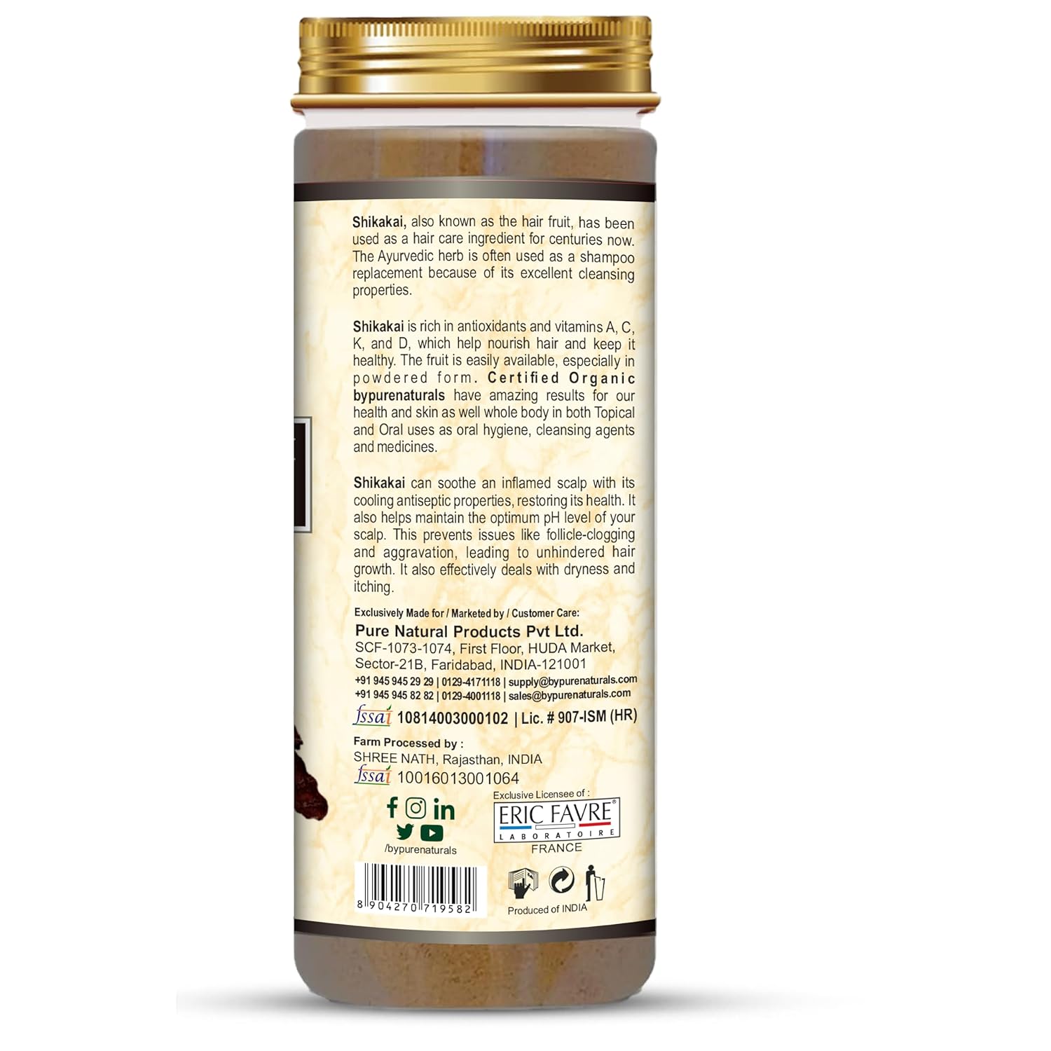 byPureNaturals Organic Black Shikakai Powder - Dista