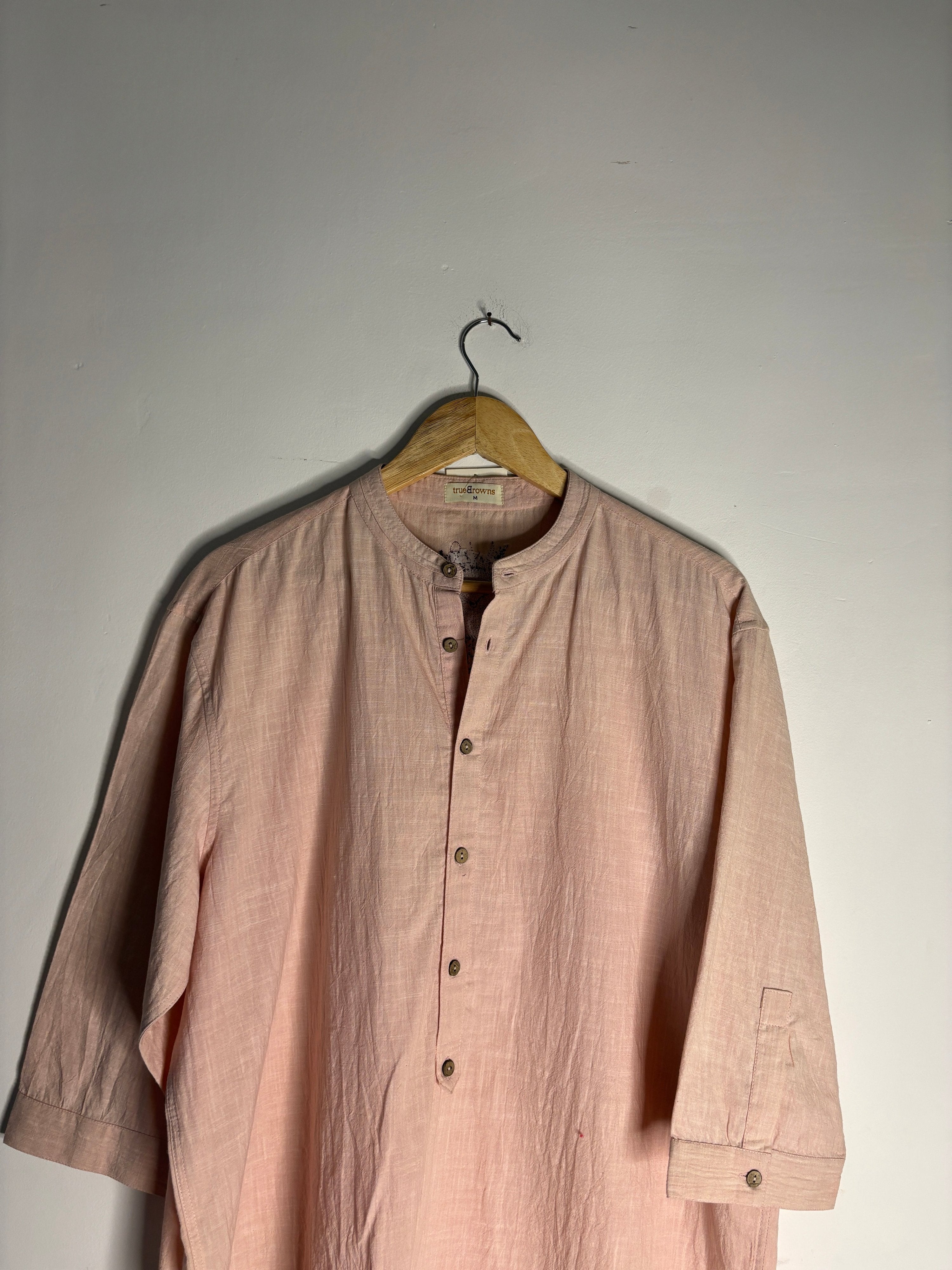 trueBrowns Pink Slub Men's Shirt - Distacart