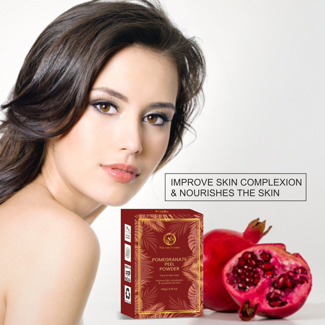 Nuerma Science Pomegranate Peel Organic Powder For Skin & Hair - Distacart