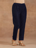 Thumbnail for trueBrowns Midnight Blue Velvet Pant - Distacart