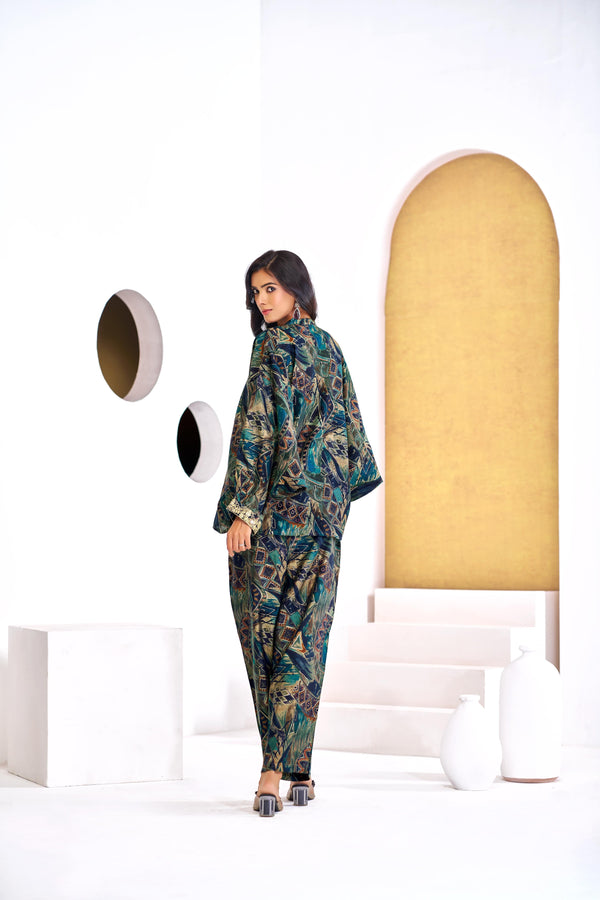 BulBul Mehzabin Teal Co-Ord Set