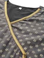 Thumbnail for Ahalyaa Women Grey Floral Empire Kurta with Palazzos - Distacart