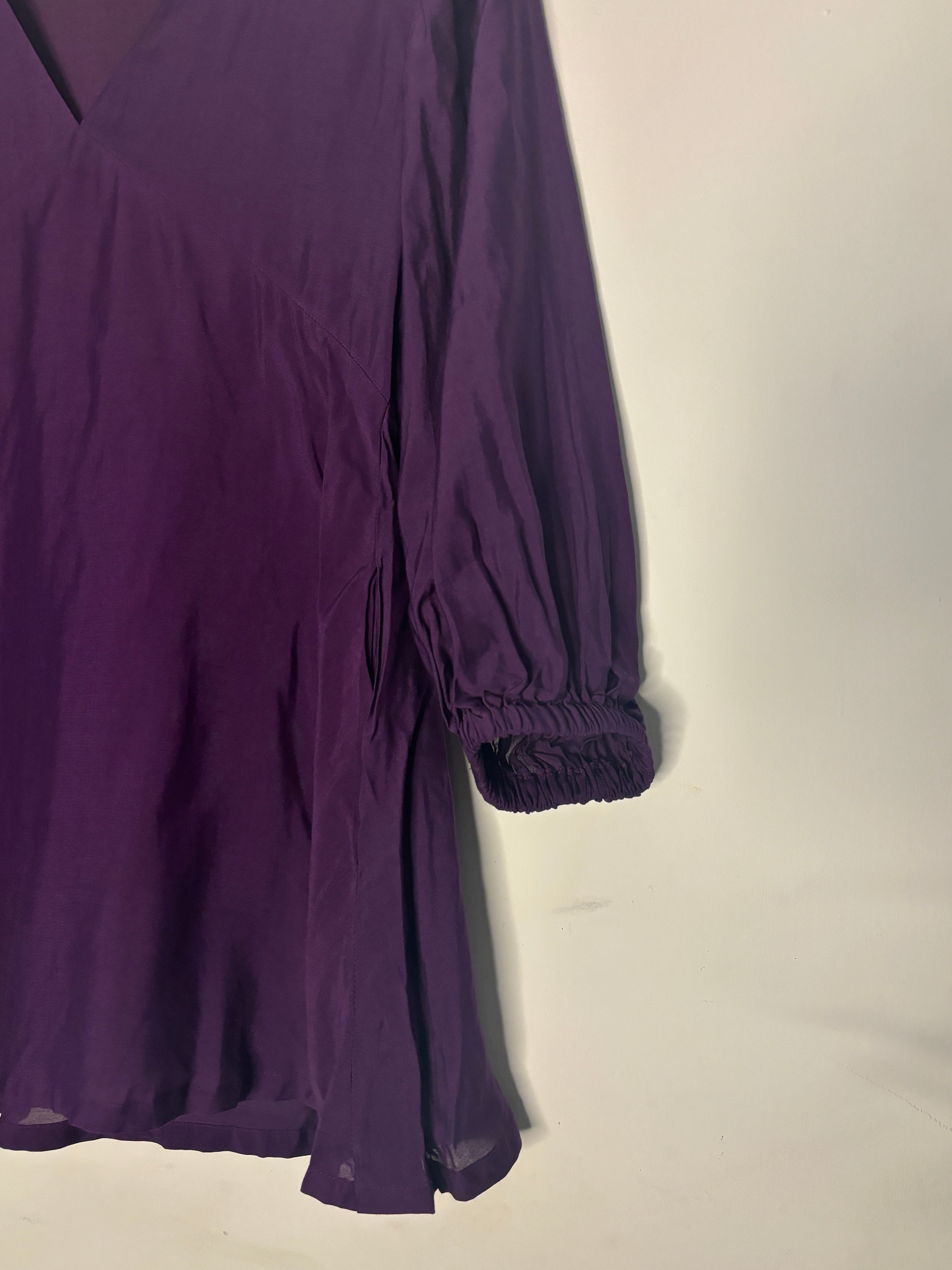 trueBrowns Purple Slub Top - Distacart