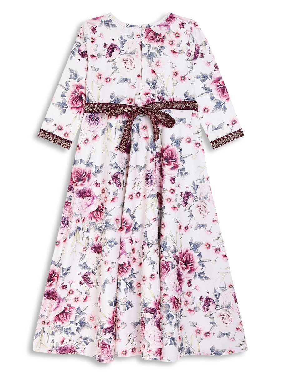 Ahalyaa Girls Printed A-Line Maxi Kids Ethnic Dresses - Distacart