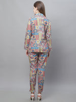 Thumbnail for Jainish Women's WoDigital Printed Crop Top and Jacket Set - Multi - Distacart