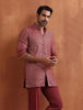 trueBrowns Men's Rust Cotton Dobby Short Kurta - Distacart