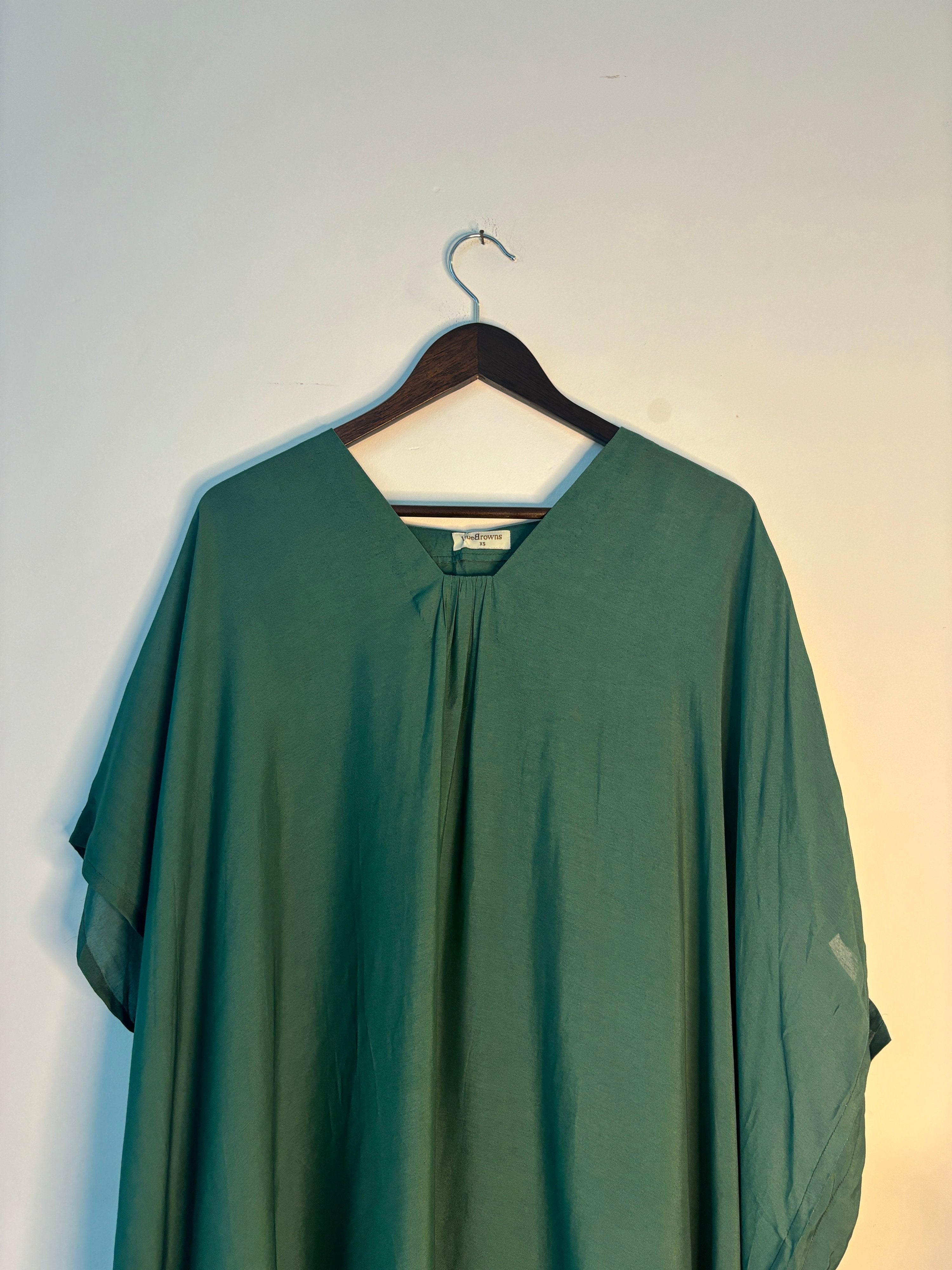 trueBrowns Green Slub Kurta - Distacart