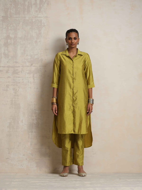 trueBrowns Green Shirt Kurta Set - Distacart
