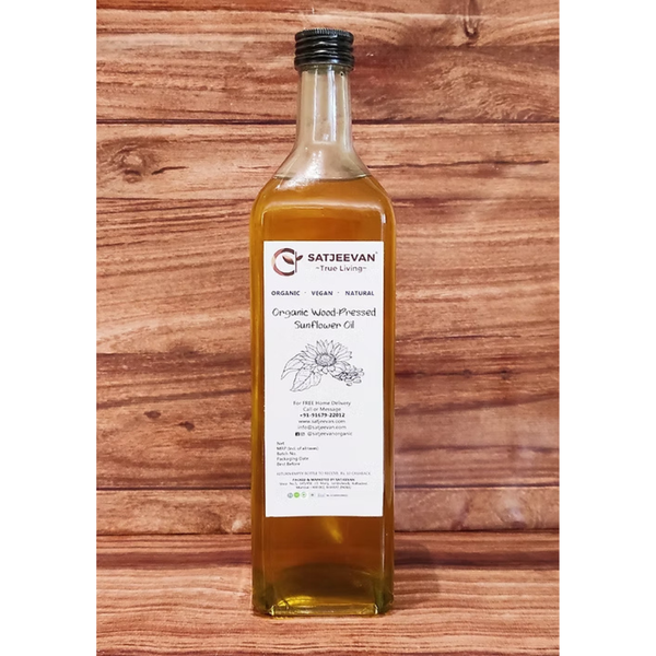 Satjeevan Organic Wood-Pressed Sunflower Oil - Distacart