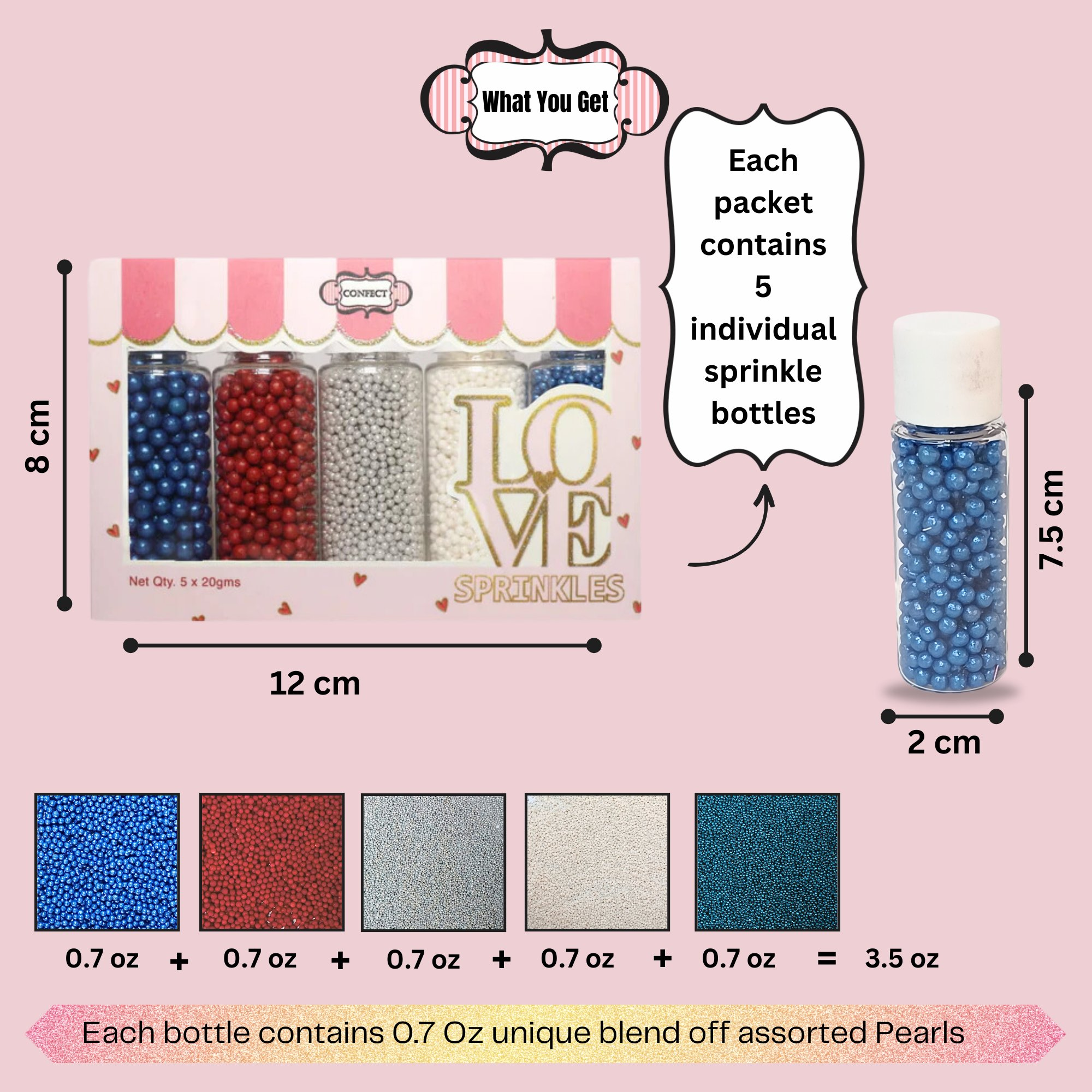 confect patriotic disco balls assorted sprinkles db 05 100gms