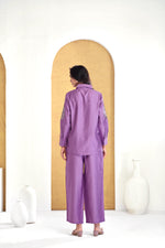 Thumbnail for BulBul Saroj Purple Chanderi Co-Ord Set