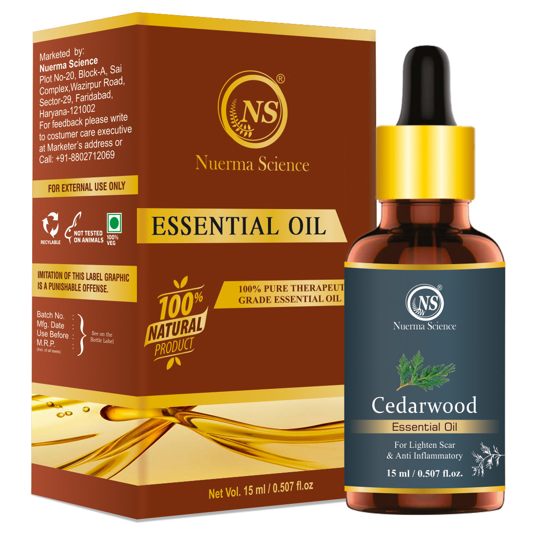Nuerma Science Cedarwood Essential Oil - Distacart