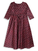 Thumbnail for Ahalyaa Girls Printed A-Line Maxi Ethnic Dresses - Distacart