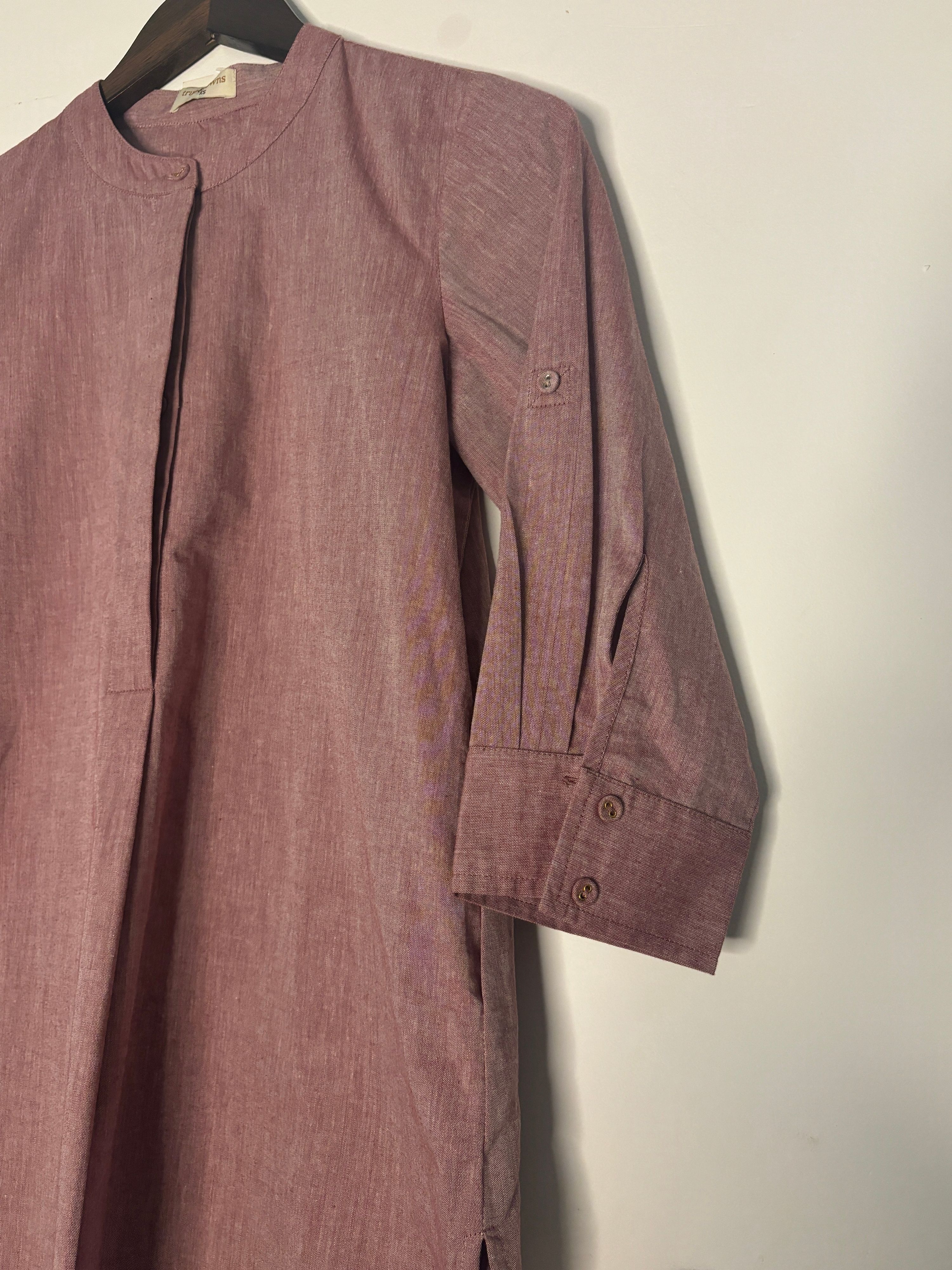 trueBrowns Pink Chambrey Top - Distacart