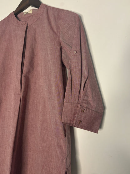 trueBrowns Pink Chambrey Top - Distacart