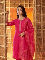 Thumbnail for Anaita Pink Readymade Suit with Embroidery Work - Dista