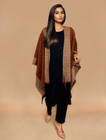Thumbnail for trueBrowns Brown Woollen Kaftan Cape