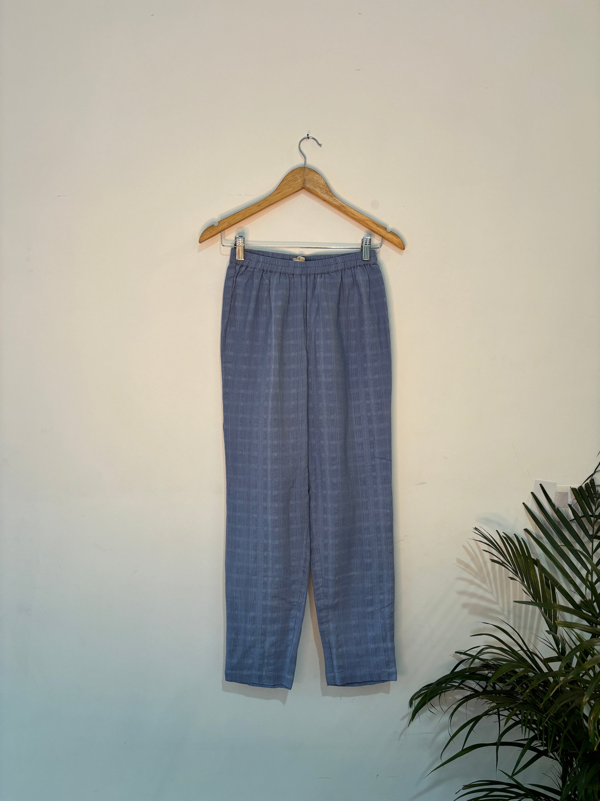 trueBrowns Light Blue Gauze Dobby Co-ord Set - Distacart
