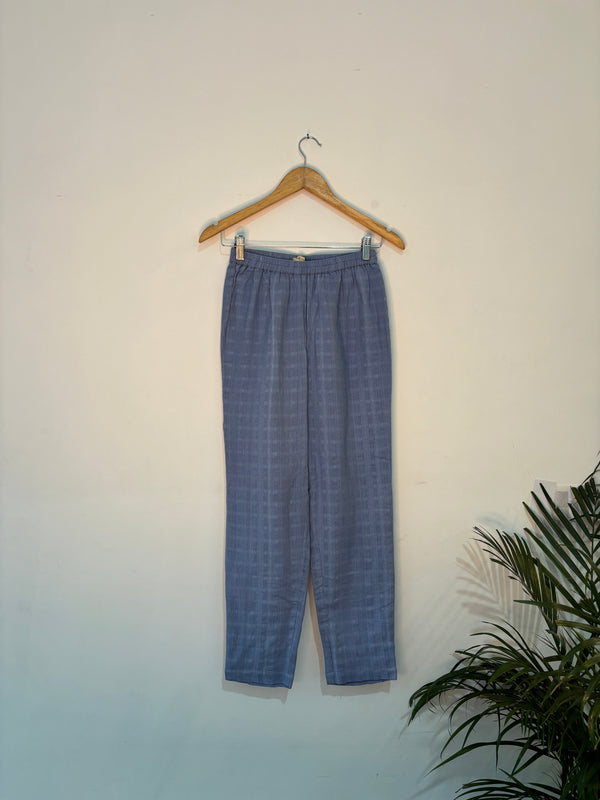 trueBrowns Light Blue Gauze Dobby Co-ord Set