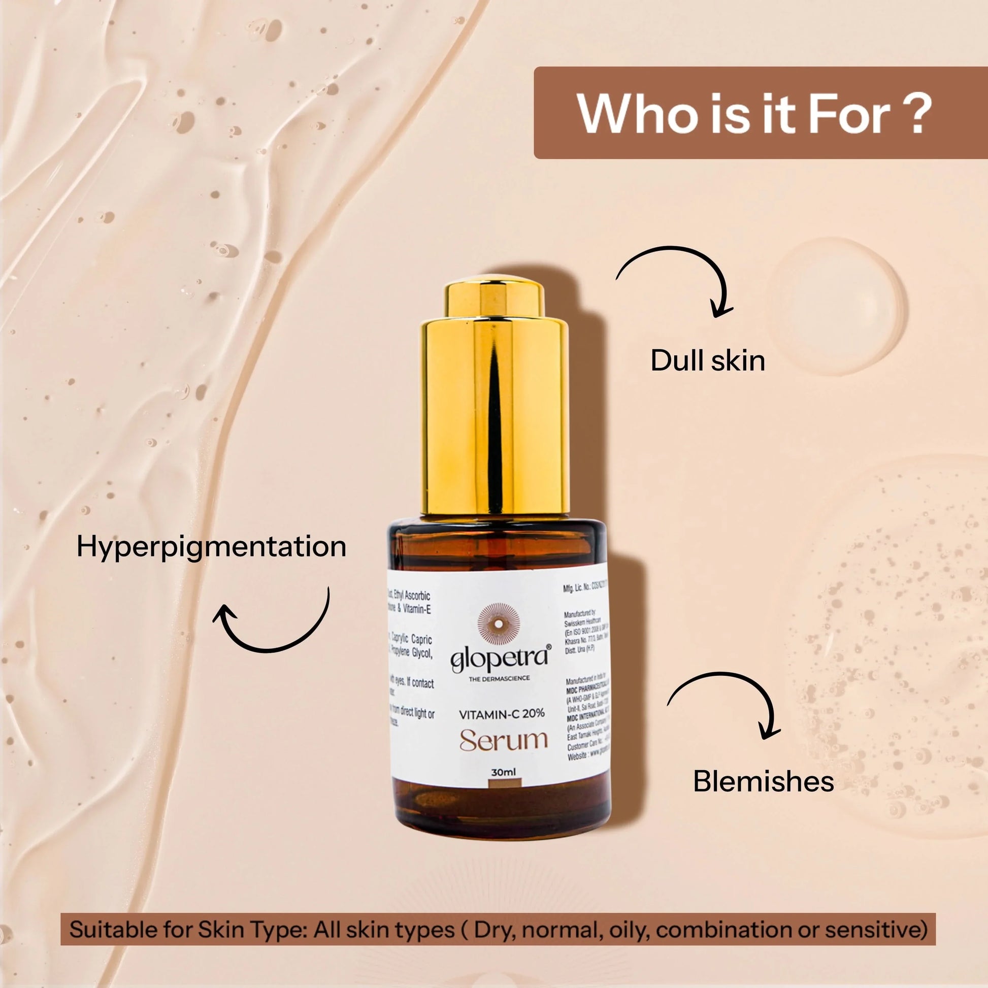Glopetra Vitamin C Serum For Dull Skin - Dista