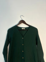 Thumbnail for trueBrowns Dark Green Dobby Top