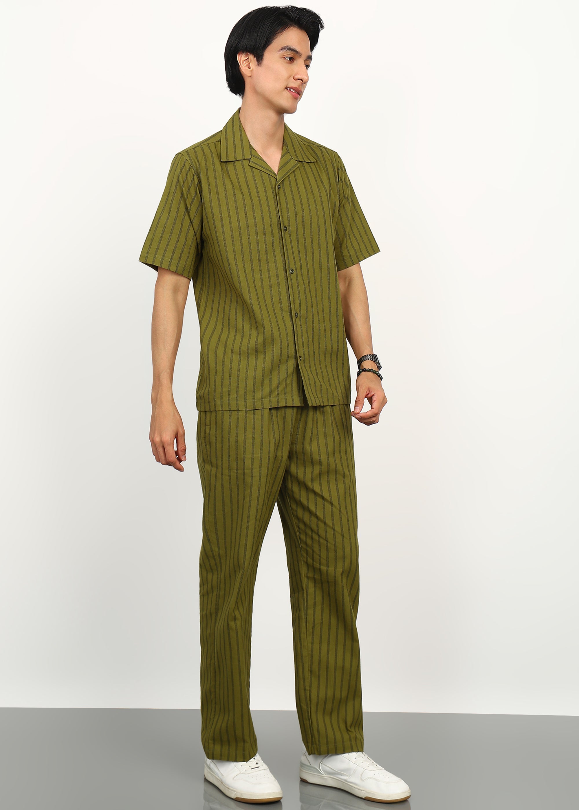 Fabmade Olive Rhythm Co-Ord Set - Distacart