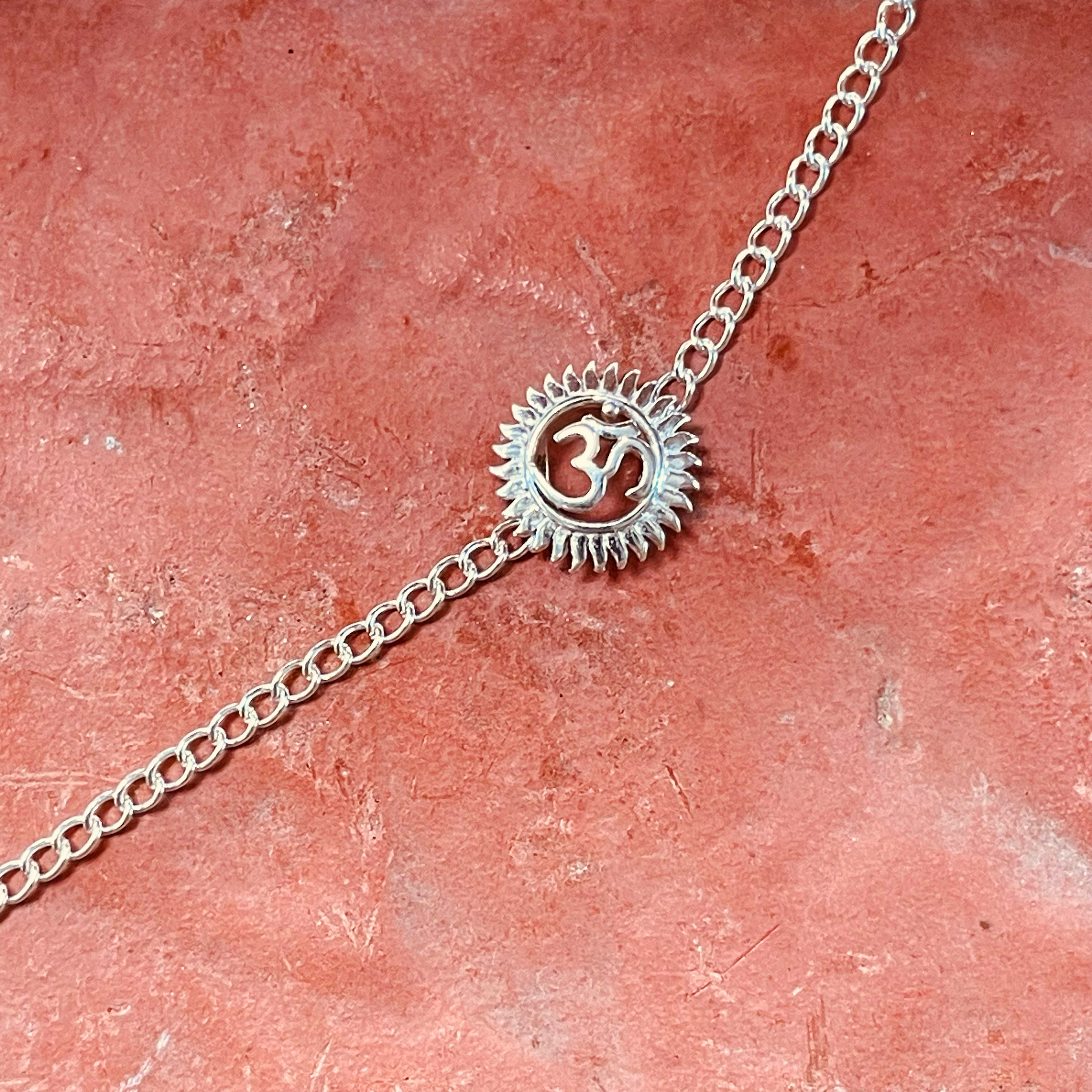trueBrowns 925 Sterling Silver Om Silver Chain Rakhi - Distacart