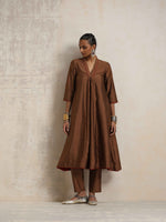 Thumbnail for trueBrowns Brown Silk Kurta Set - Distacart