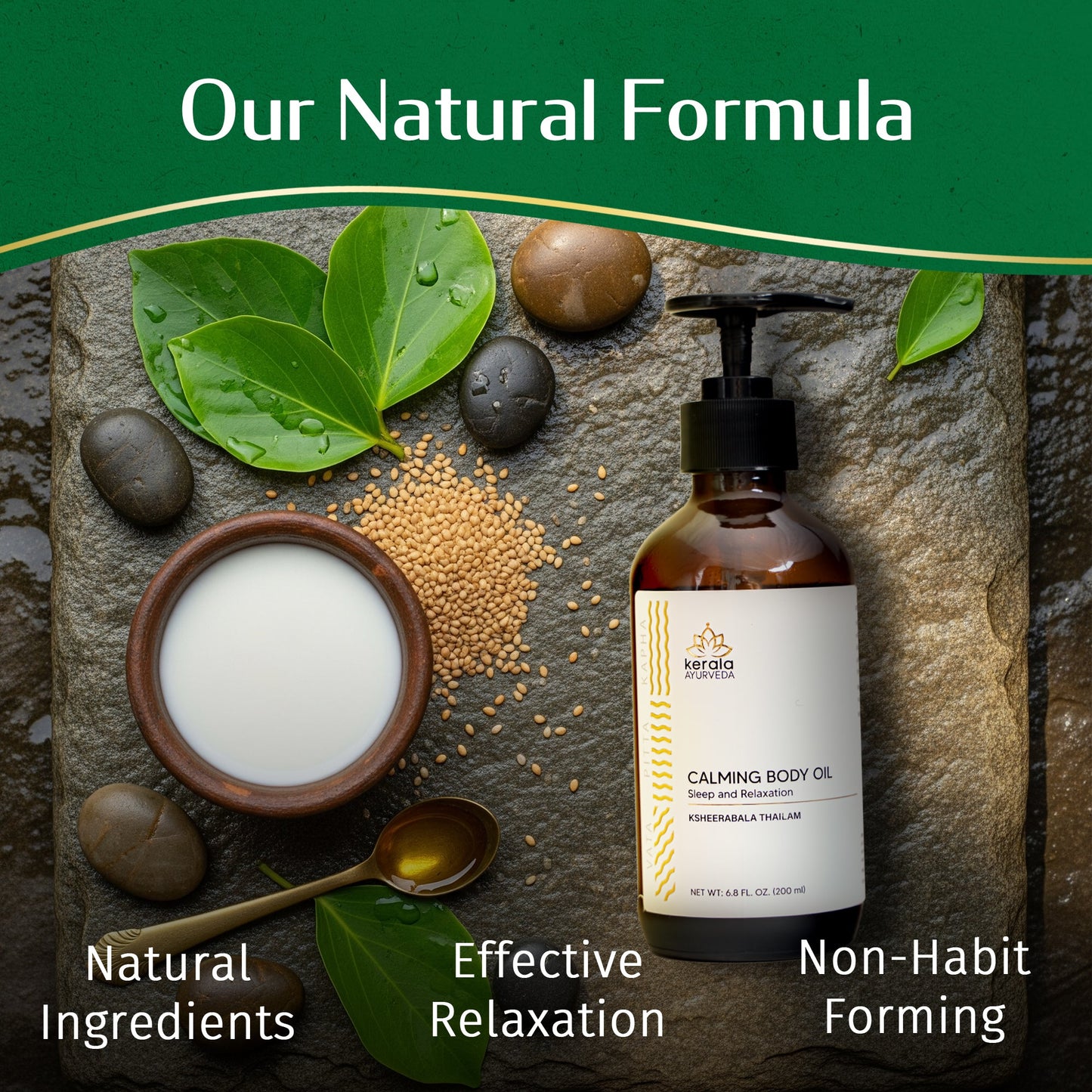 Kerala Ayurveda Calming Body Oil - Ksheerabala Thailam - Distacart