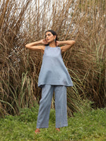 Thumbnail for trueBrowns Blue Cotton Sleeveless Co-ord Set - Distacart