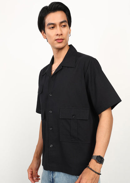 Fabmade 3 Pocket Black Shirt - Distacart