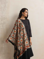 Thumbnail for trueBrowns Black Embroidered Woollen Stole