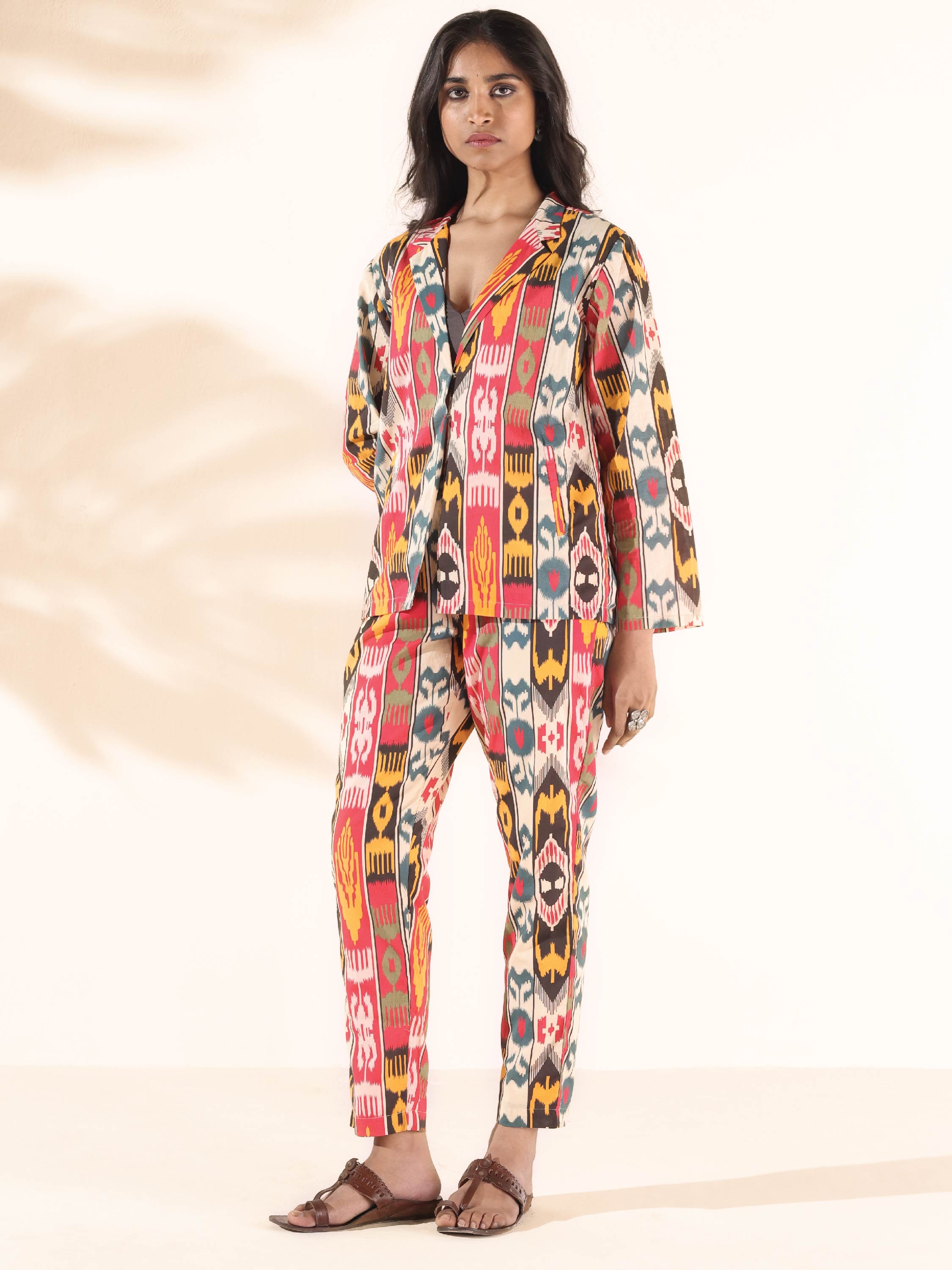 trueBrowns Cola Cotton Ikat Pant Suit Set - Distacart
