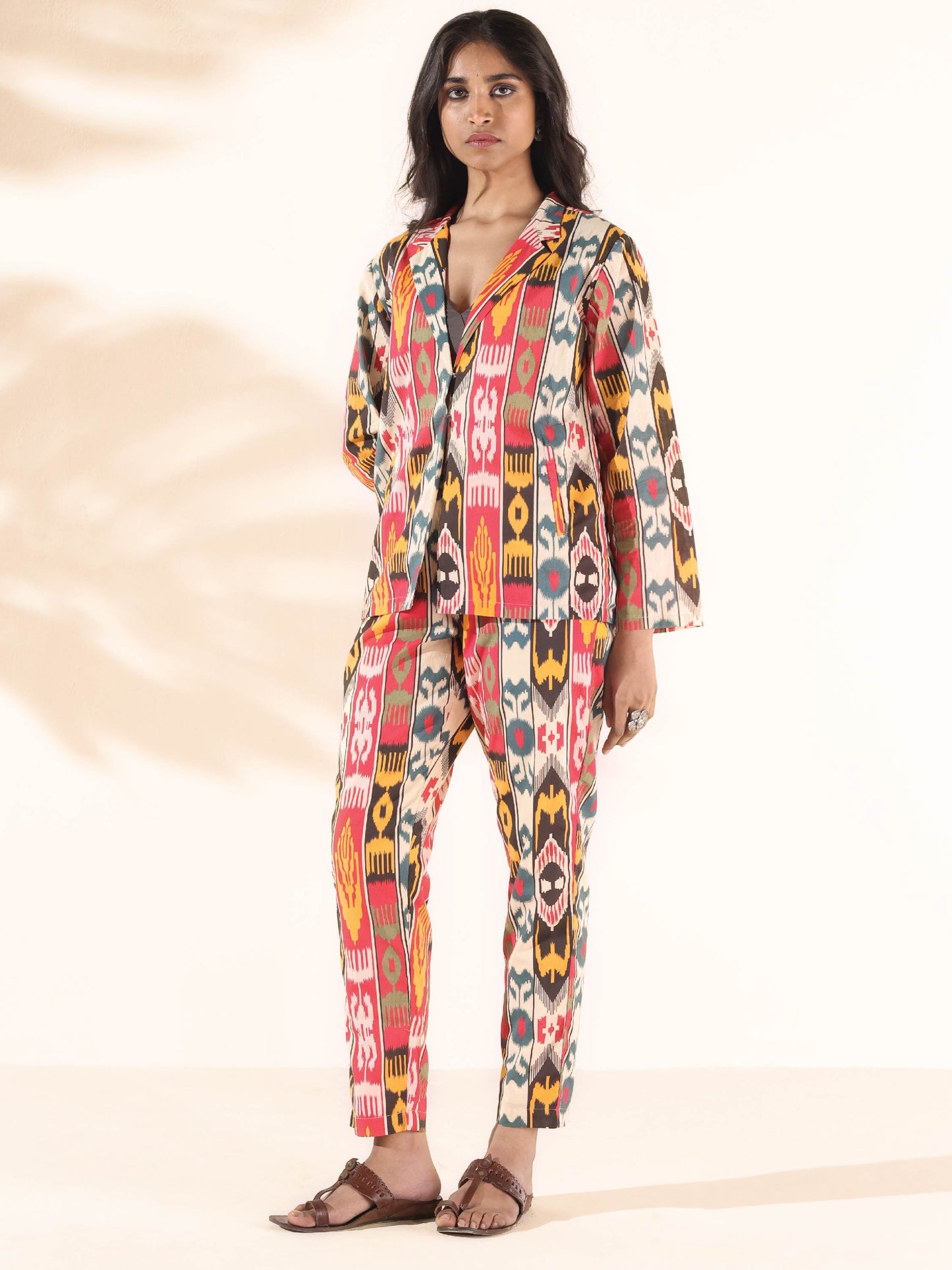 trueBrowns Cola Cotton Ikat Pant Suit Set - Distacart