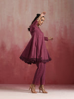 Thumbnail for trueBrowns Mauve Cotton Dobby Co-ord set