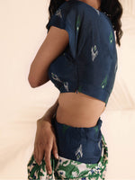 Thumbnail for trueBrowns Blue Muslin Ikat Blouse