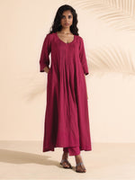 Thumbnail for trueBrowns Carrot Cotton Dobby Kurta Pant Set - Distacart