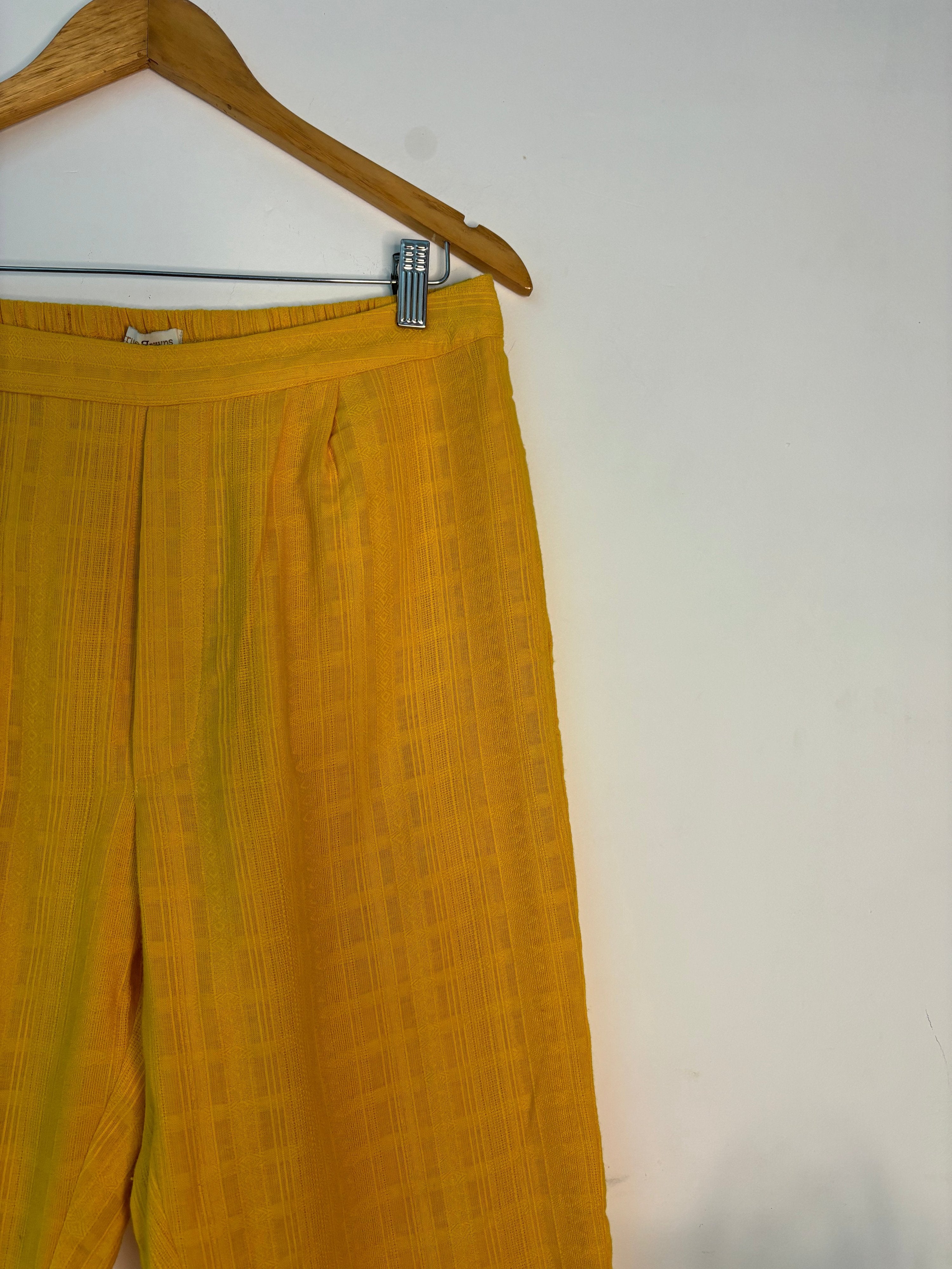 trueBrowns Mustard Gauze Dobby Pant - Distacart