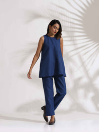 Thumbnail for trueBrowns Blue Slub Co-ord Set