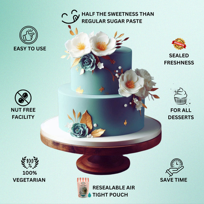 confect teal sugarpaste br b 250 gms b
